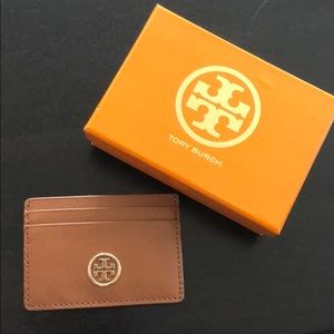 Tory Burch Brown Card Holder
